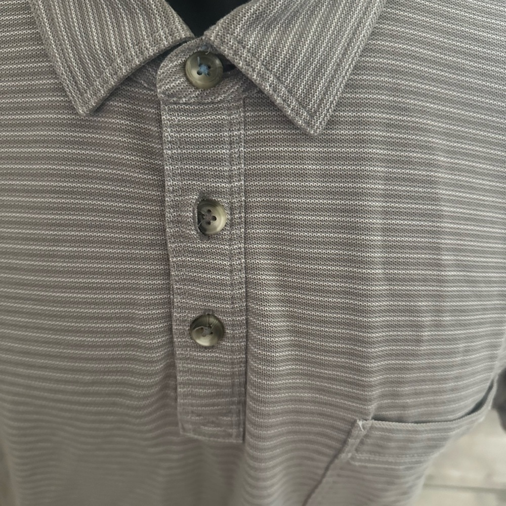 Men’s used Island Zone Tommy Bahama grey size L large polo shirt - Picture 3 of 4